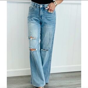 Judy Blue Bayside Bliss Tummy Control Wide Leg Jeans
